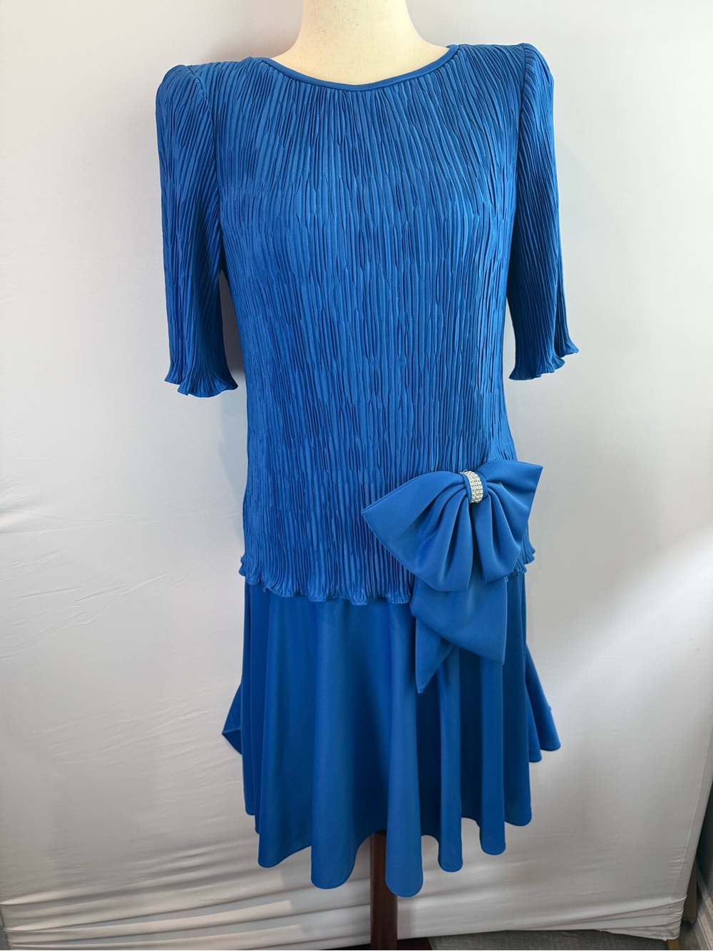 Vintage Silky Drop Waist Dress‎ from the 1980s By After Dark, Size Large